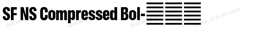 SF NS Compressed Bol字体转换